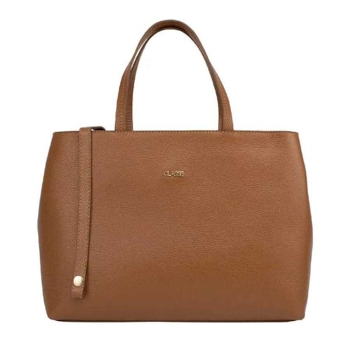 Bolsa Classe Feminina Tote De Couro 3138 Nocciola