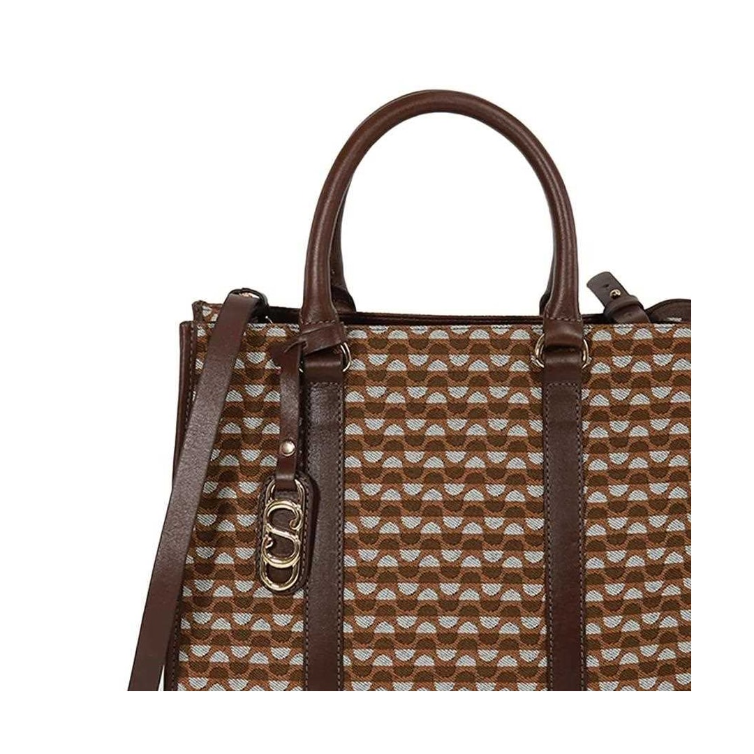 Bolsa Classe Feminina Tote Jacquard J003 Nocciola/Brown