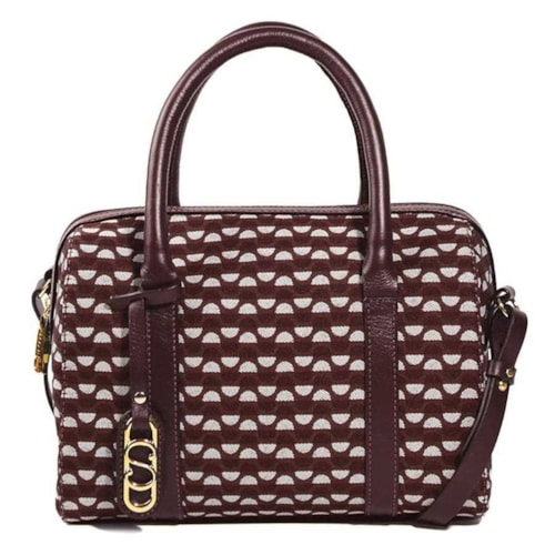 Bolsa Classe Feminina Tote Jacquard J004 Bordo/Bordo