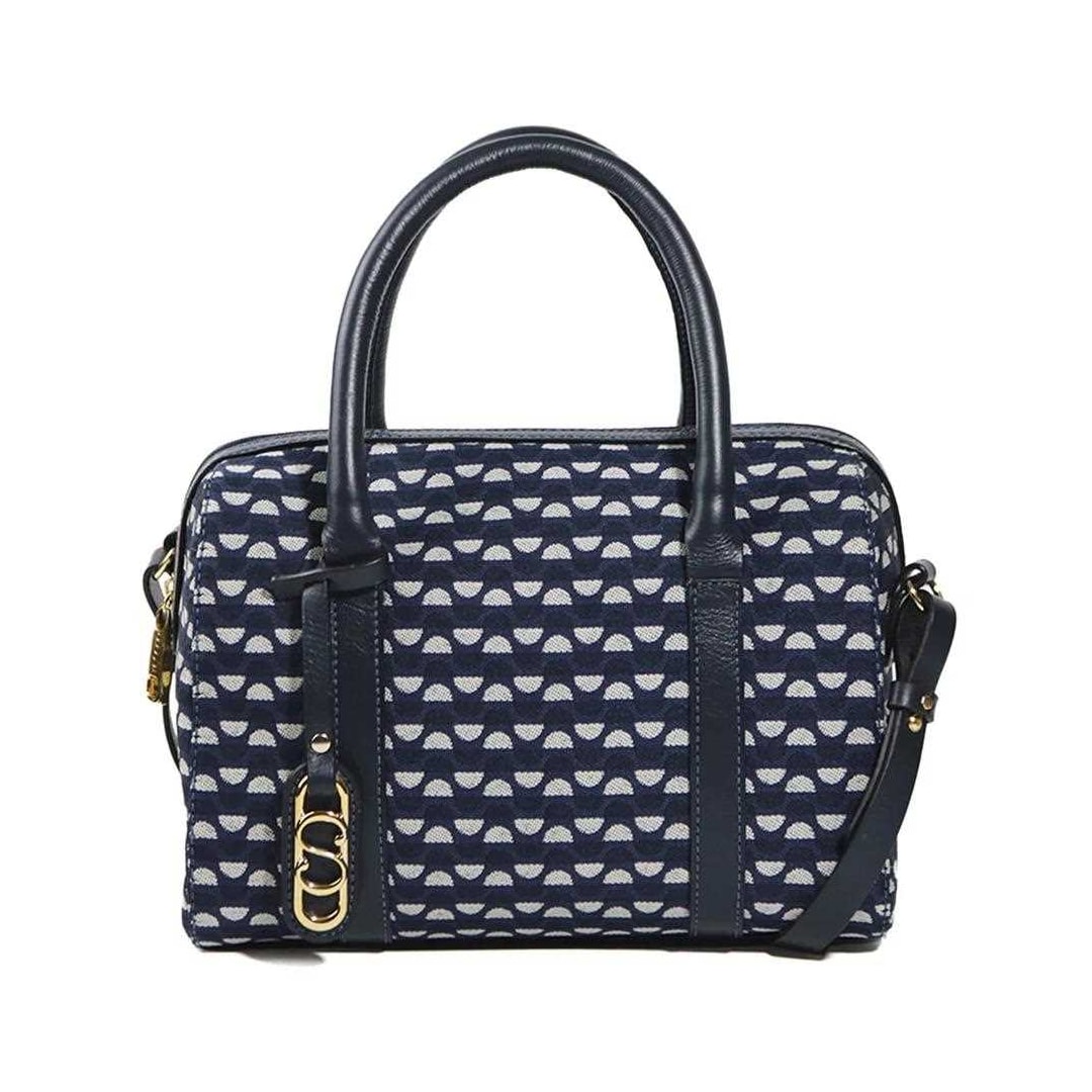 Bolsa Classe Feminina Tote Jacquard J004 Marinho/Onix Bolsa Classe Feminina Tote Jacquard J004 Marinho/Onix