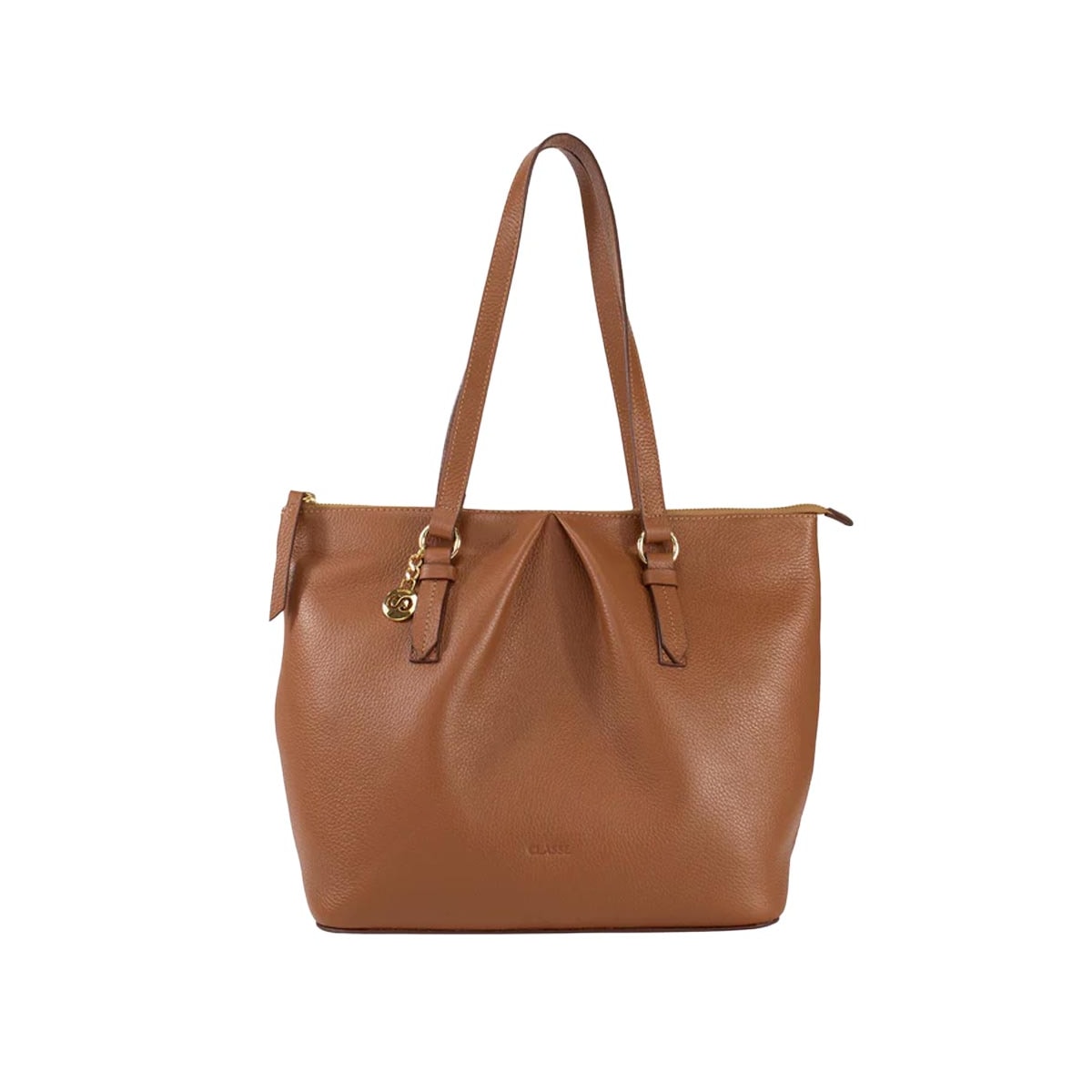 Bolsa Classe Shopping Bag De Couro 3455 Nocciola