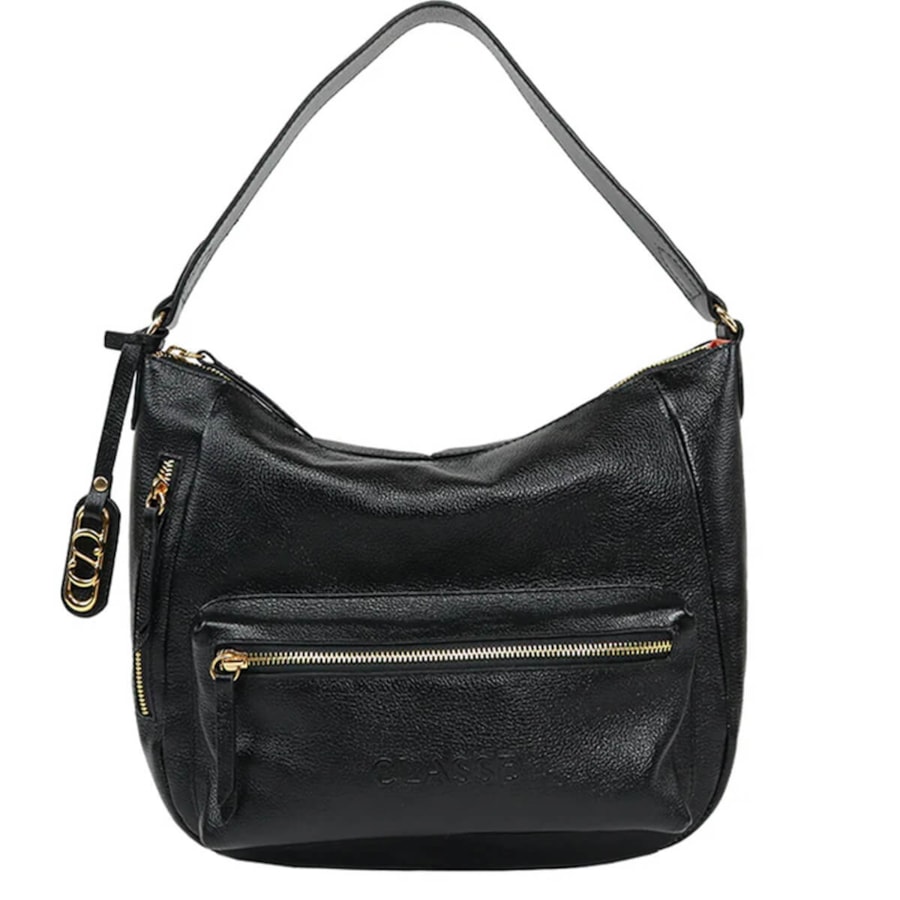 Bolsa Classe Shopping De Couro 3280 Preto