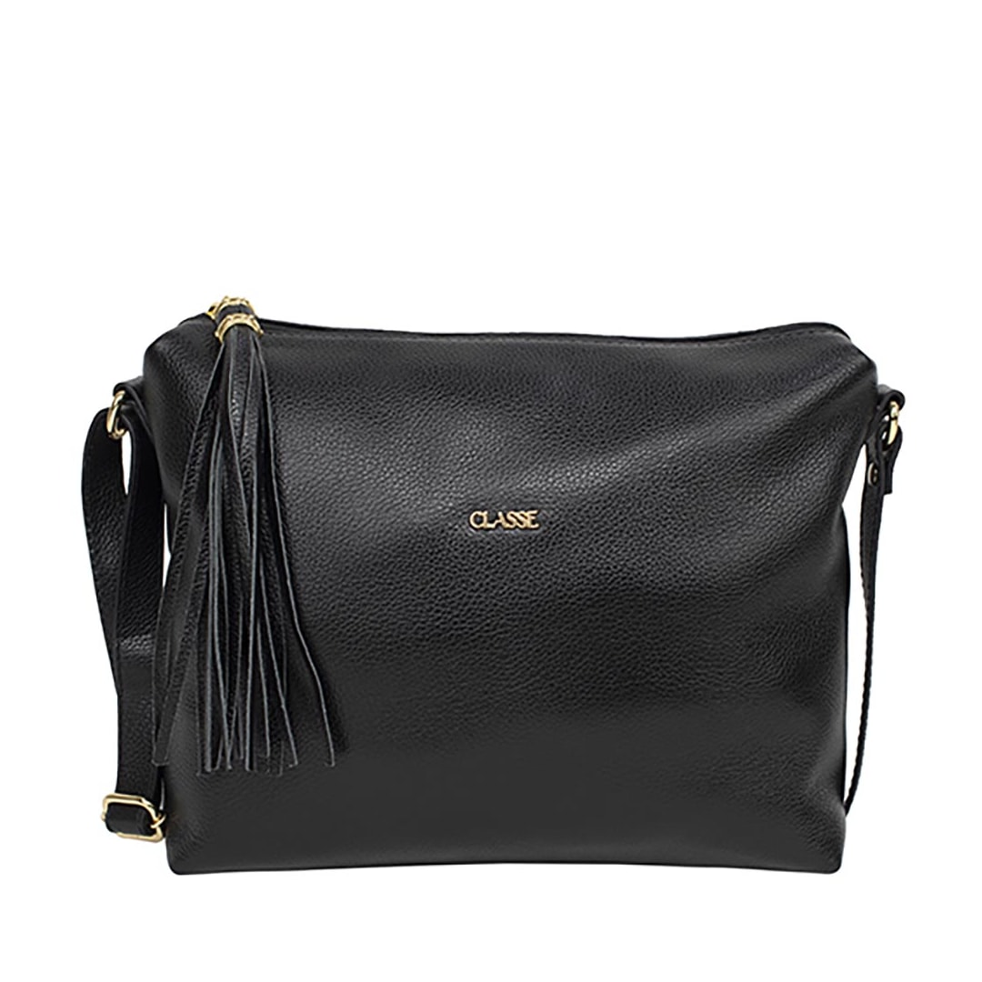 Bolsa Classe Tiracolo De Couro 1751 Preto