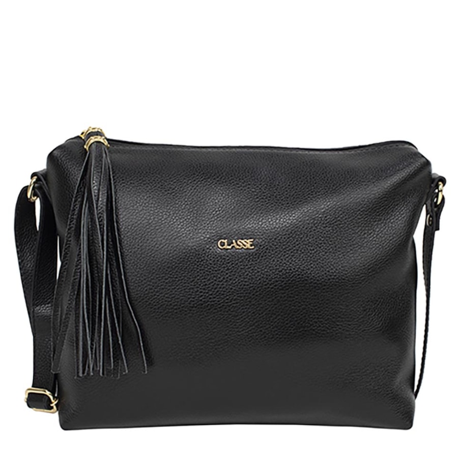 Bolsa Classe Tiracolo De Couro 1751 Preto Bolsa Classe Tiracolo De Couro 1751 Preto