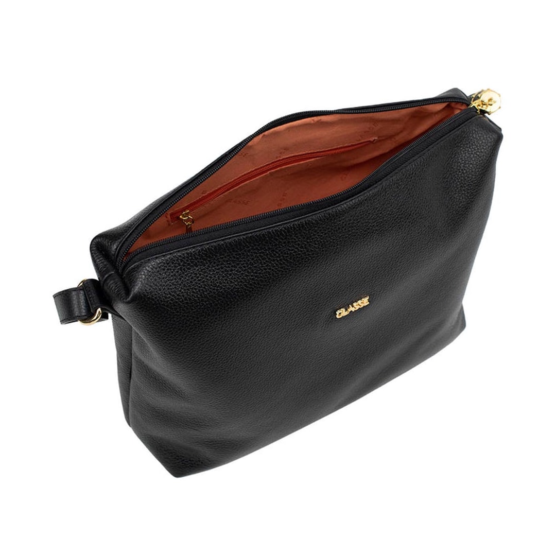 Bolsa Classe Tiracolo De Couro 1751 Preto Bolsa Classe Tiracolo De Couro 1751 Preto