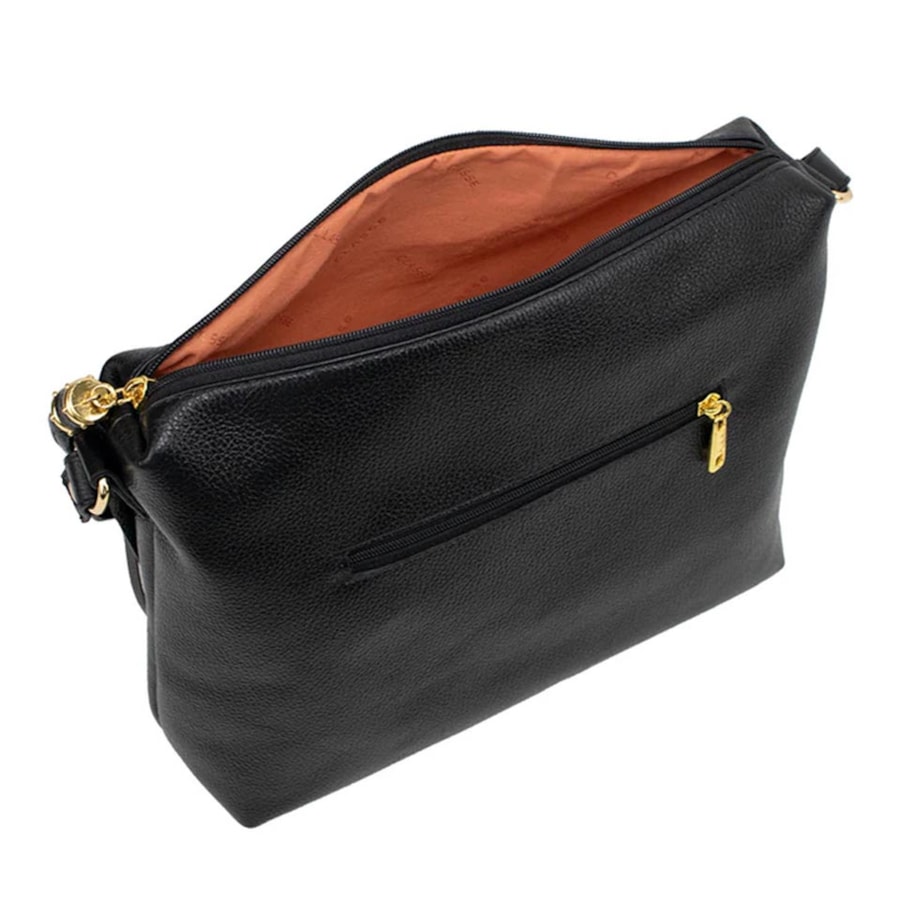 Bolsa Classe Tiracolo De Couro 1751 Preto