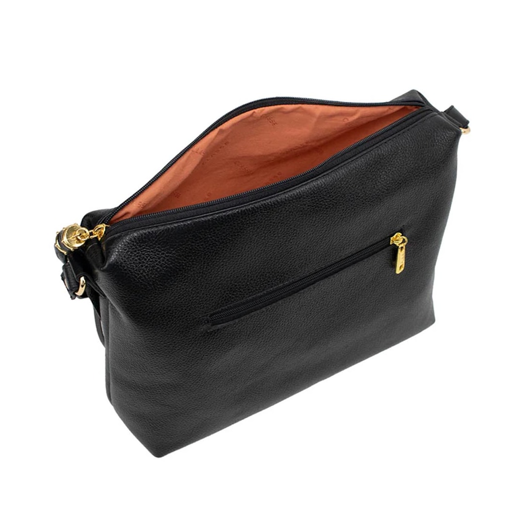 Bolsa Classe Tiracolo De Couro 1751 Preto Bolsa Classe Tiracolo De Couro 1751 Preto