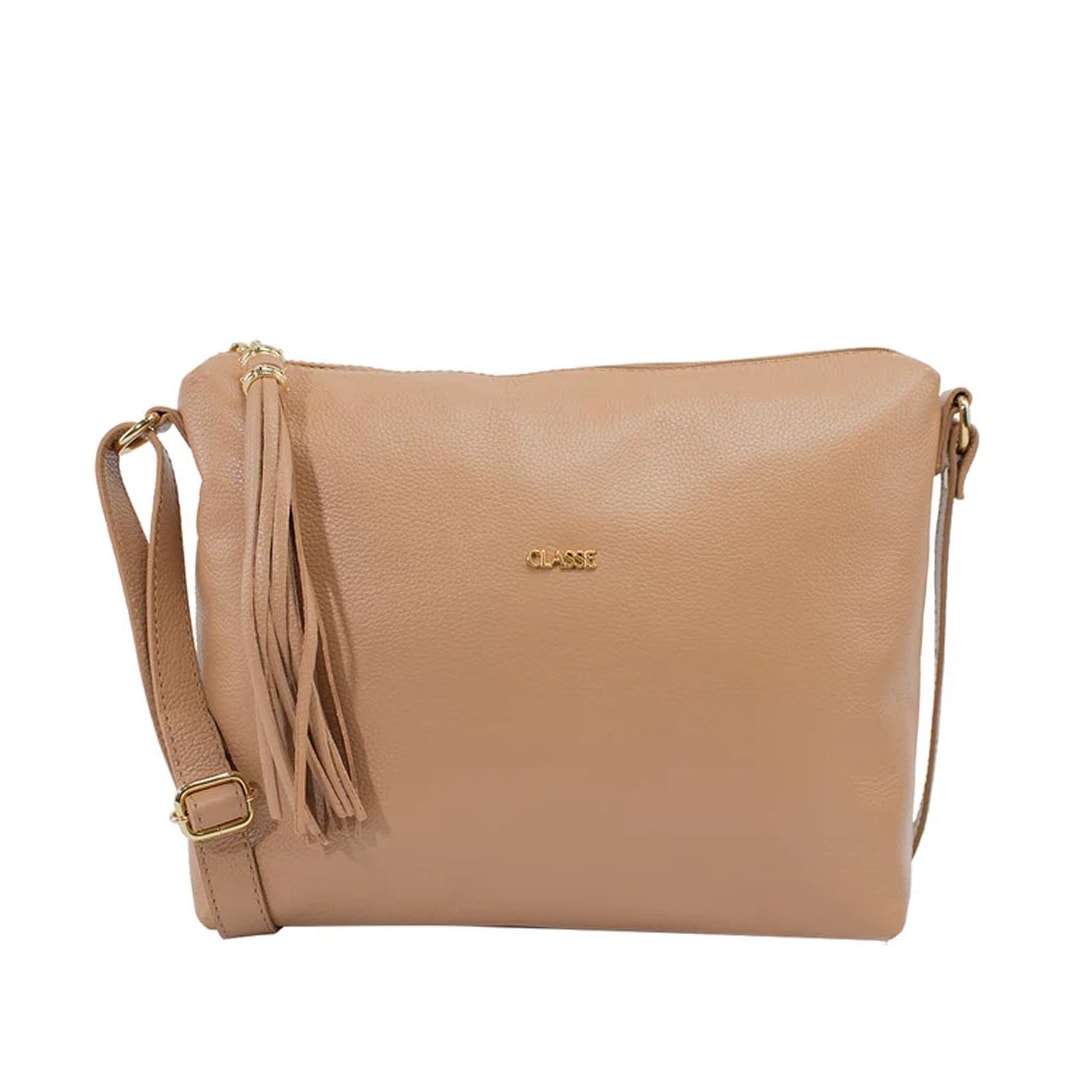 Bolsa Classe Tiracolo De Couro 1751 TAN 38