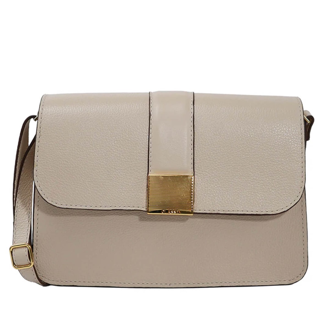 Bolsa Classe Tiracolo De Couro 3266 Creme Bolsa Classe Tiracolo De Couro 3266 Creme
