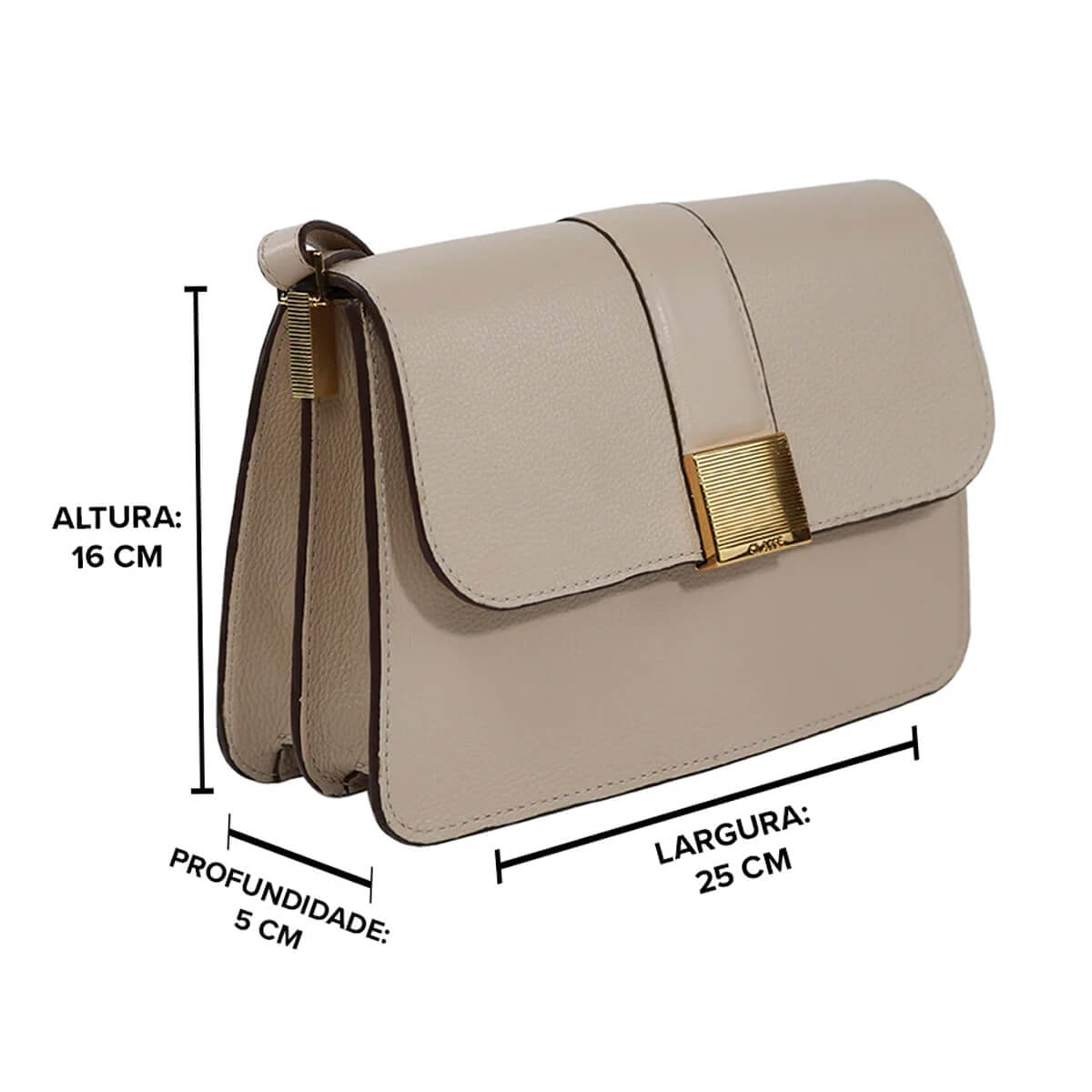 Bolsa Classe Tiracolo De Couro 3266 Creme Bolsa Classe Tiracolo De Couro 3266 Creme