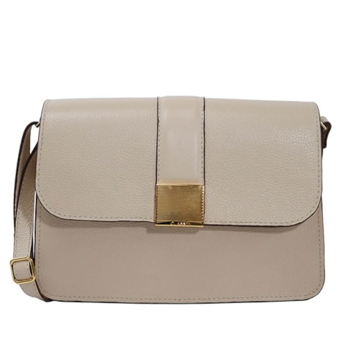 Bolsa Classe Tiracolo De Couro 3266 Creme