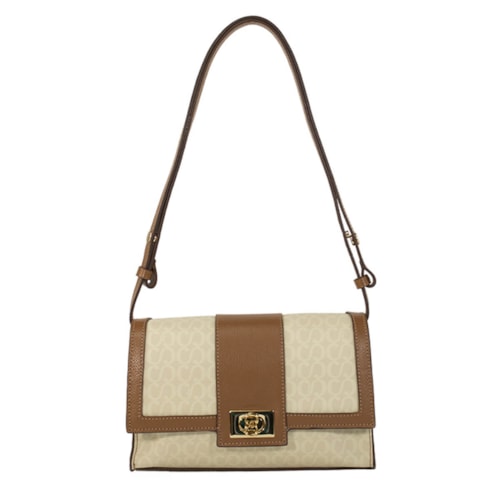 Bolsa Classe Tiracolo De Couro 3304 Creme