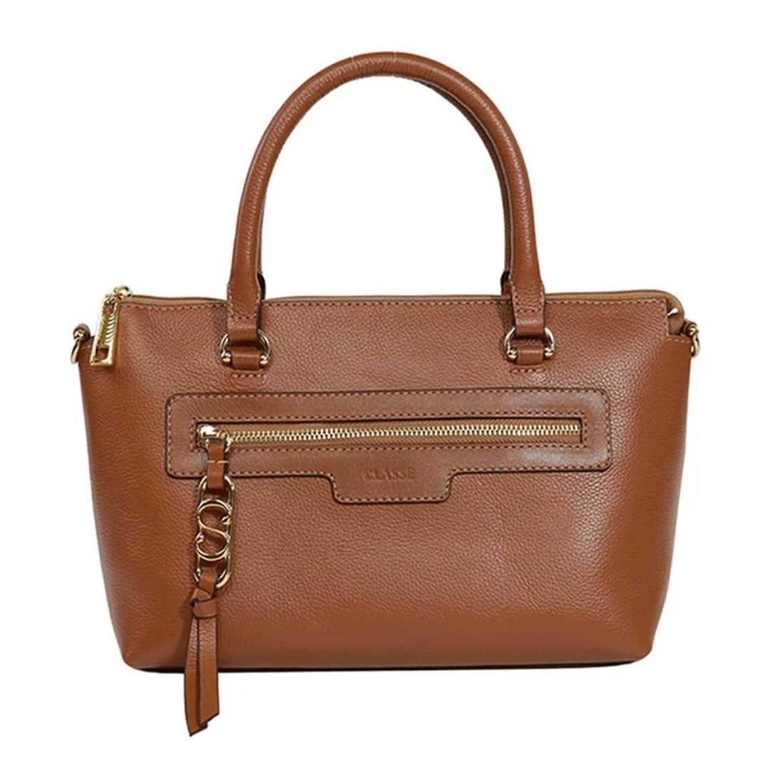 Bolsa Classe Tote De Couro 3263 Nocciola
