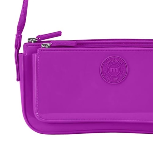 Detalhe - Bolsa Moleca Tiracolo Feminina 50018.1 Fucsia