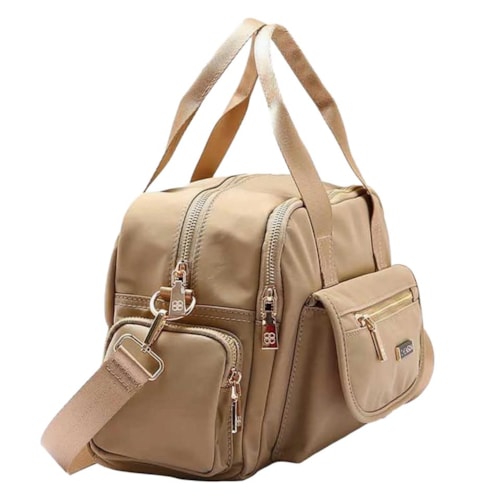 Detalhe - Bolsa Vg Gabar Chenson Nylon 3784943 Bege