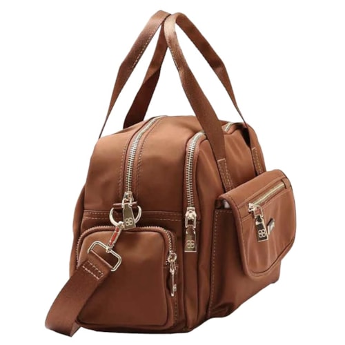 Detalhe - Bolsa Vg Gabar Chenson Nylon 3784943 Cafe