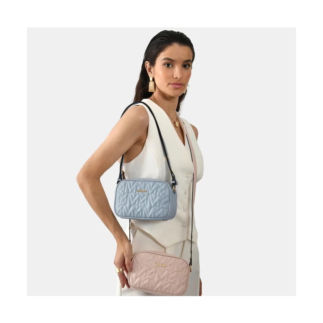 Bolsa Via Marte Tiracolo Matelassê B2-501-01 Bege