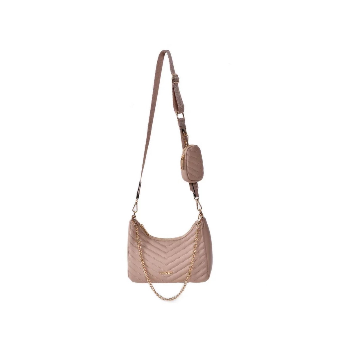 Bolsa Via Marte Tiracolo Matelassê B2-507-01 Bege Bolsa Via Marte Tiracolo Matelassê B2-507-01 Bege