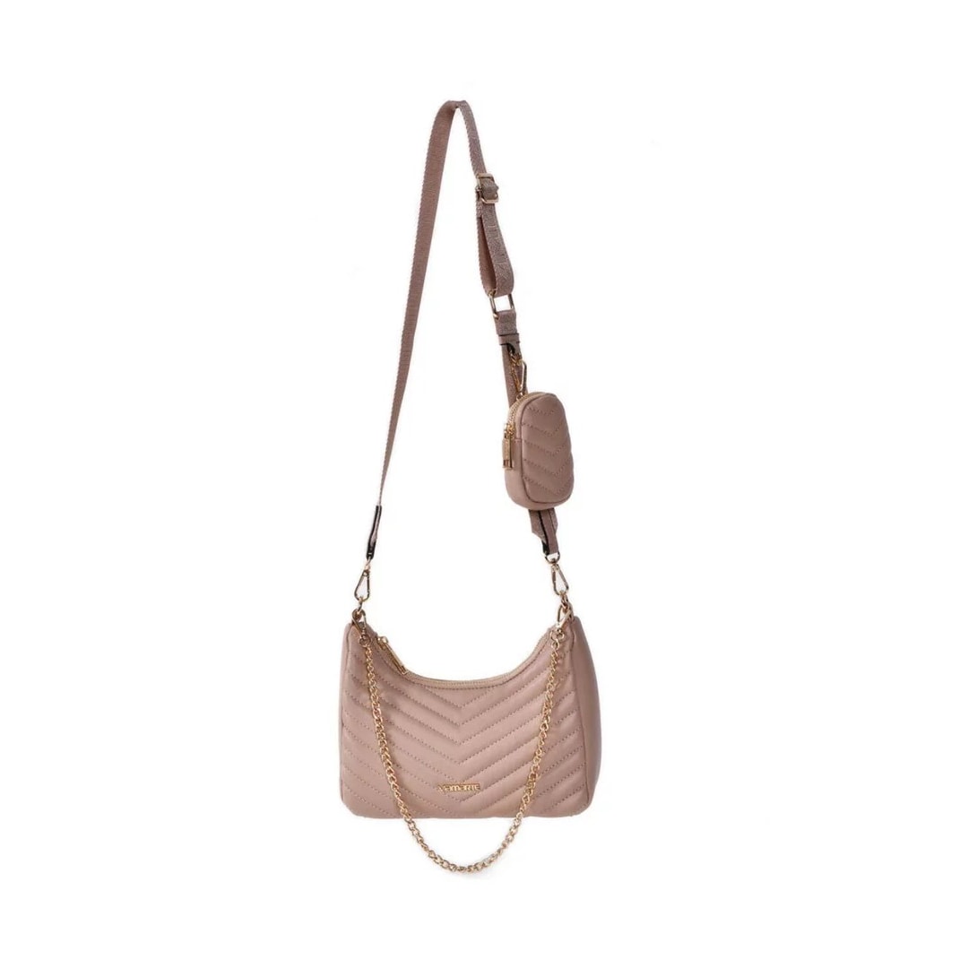 Bolsa Via Marte Tiracolo Matelassê B2-507-01 Bege Bolsa Via Marte Tiracolo Matelassê B2-507-01 Bege