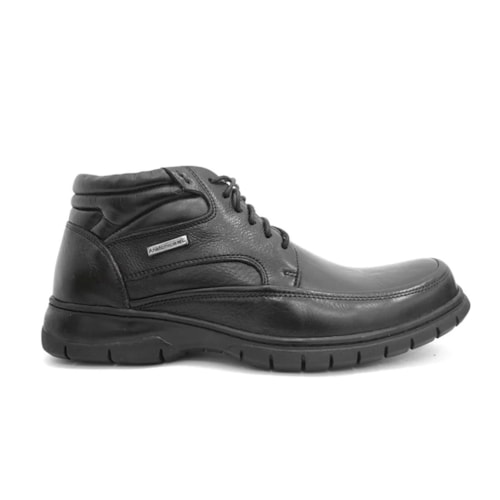 Bota Anatomic Gel Conforto Em Couro 7990  Preto