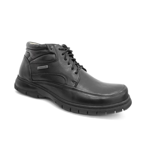 Bota Anatomic Gel Conforto Em Couro 7990  Preto