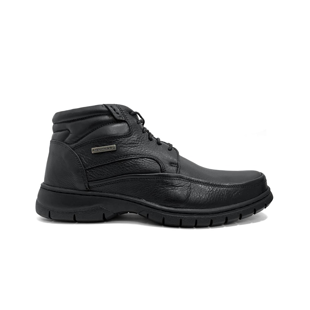 Bota Anatomic Gel Conforto Em Couro 7990  Preto