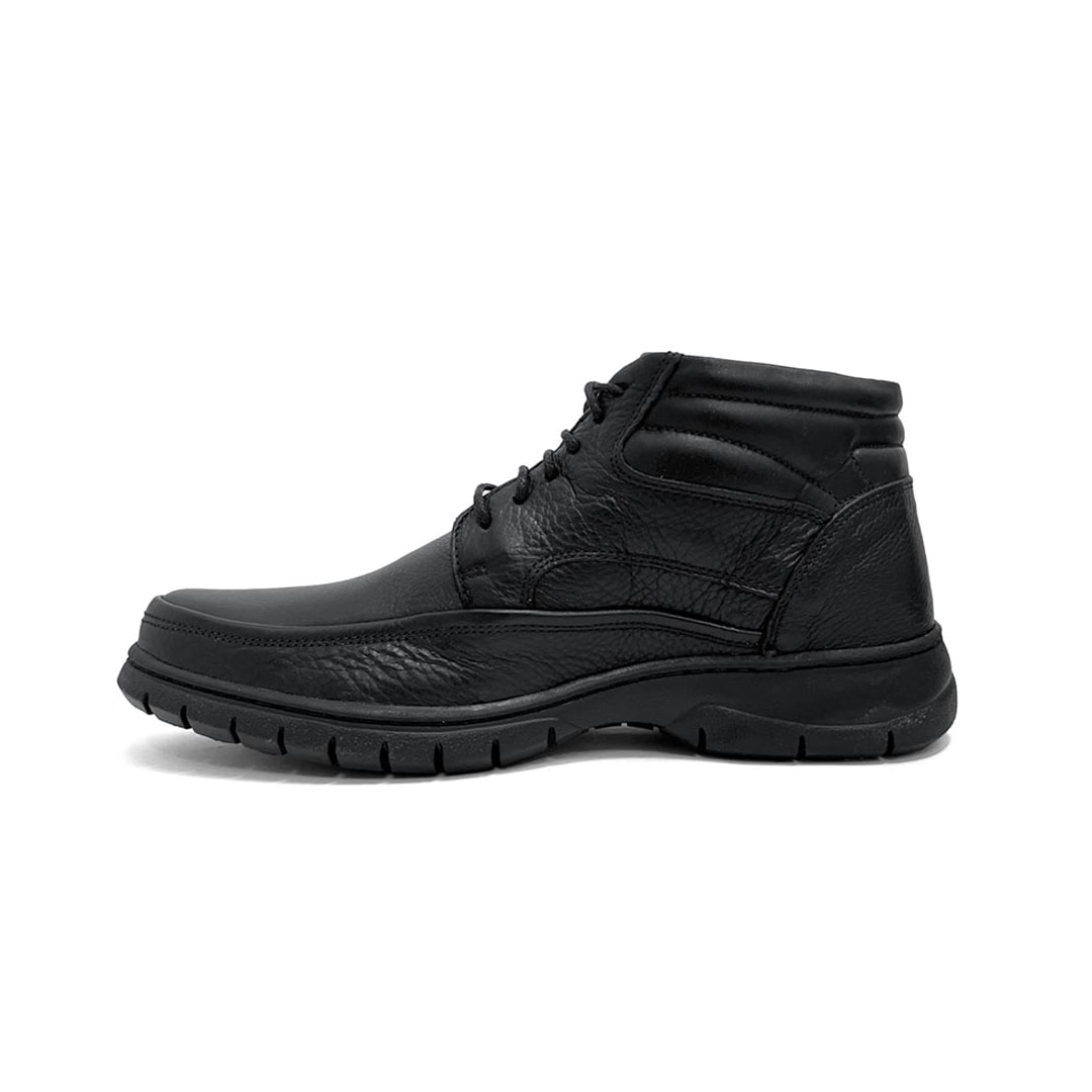 Bota Anatomic Gel Conforto Em Couro 7990  Preto