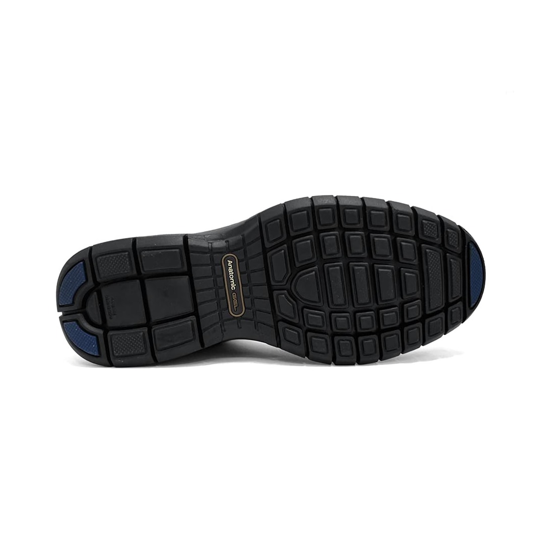 Bota Anatomic Gel Conforto Em Couro 7990  Preto