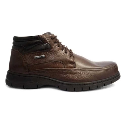 Detalhe - Bota Anatomic Gel Conforto Em Couro 7990 Troy/Cafe