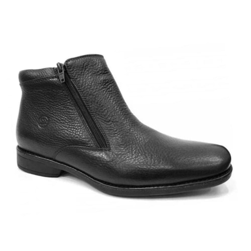 Bota Anatomic Gel Conforto Em Couro 9209 Preto