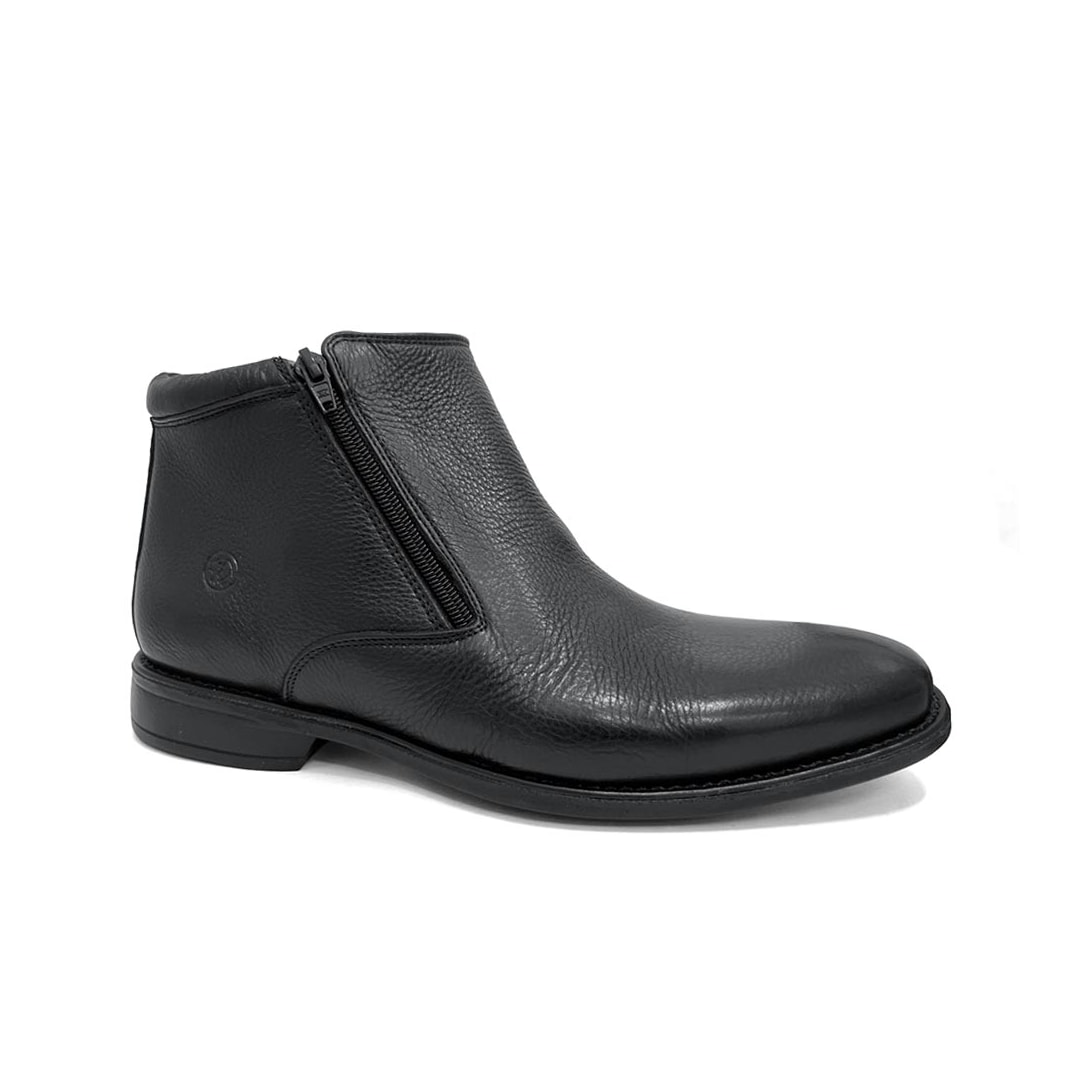 Bota Anatomic Gel Conforto Em Couro 9209 Preto Bota Anatomic Gel Conforto Em Couro 9209 Preto