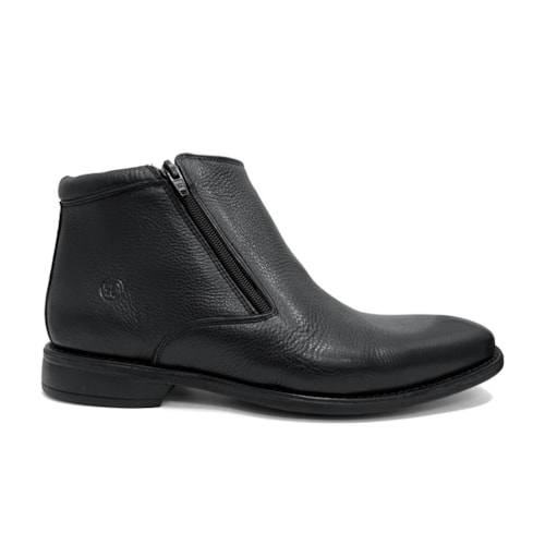 Detalhe - Bota Anatomic Gel Conforto Em Couro 9209 Preto