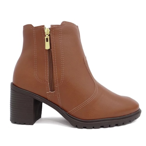 Detalhe - Bota Beira Rio Chelsea Cano Curto 9075.108 Caramelo