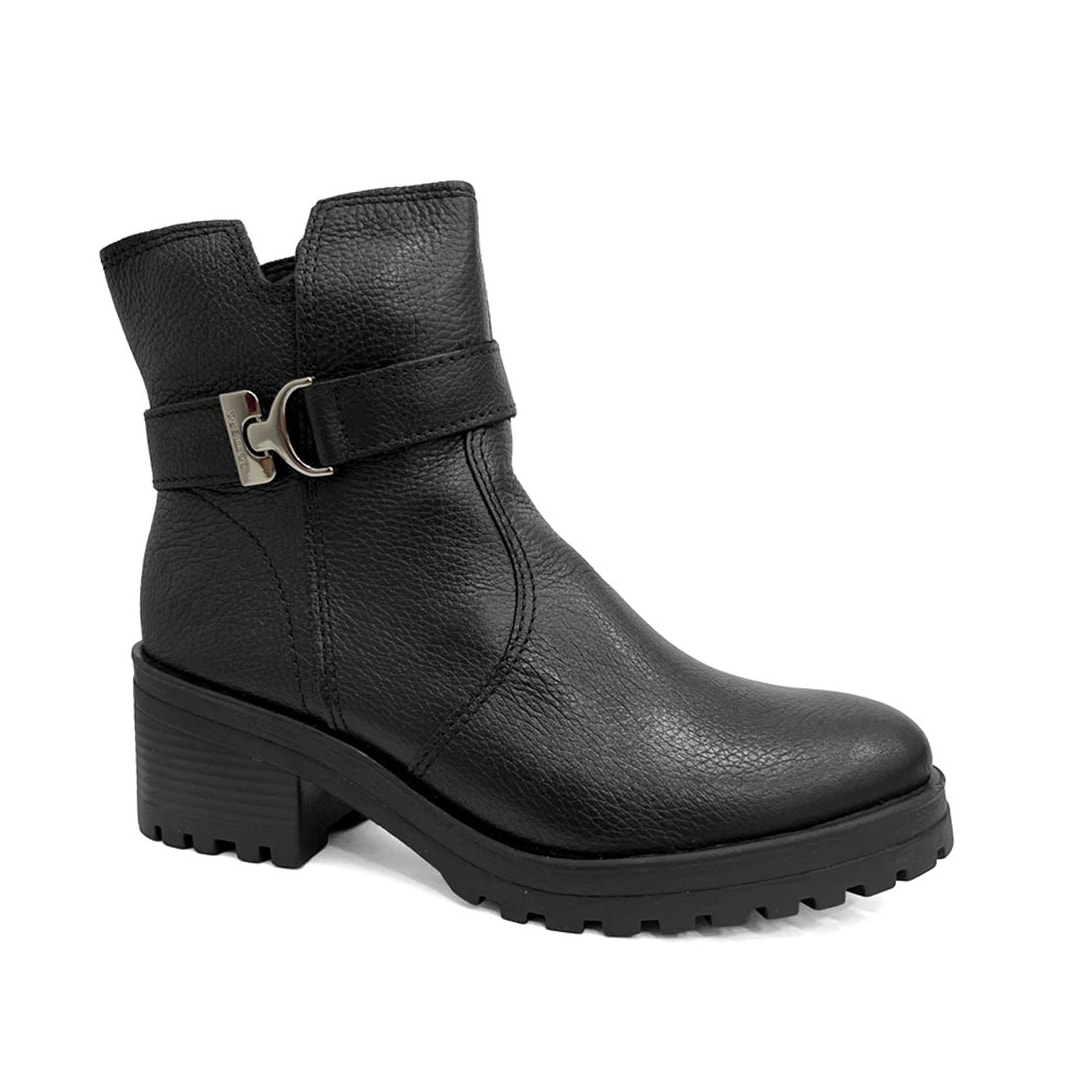 Bota Bottero Cano Curto Couro 349114 Preto