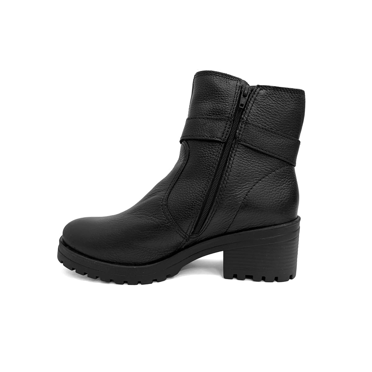 Bota Bottero Cano Curto Couro 349114 Preto