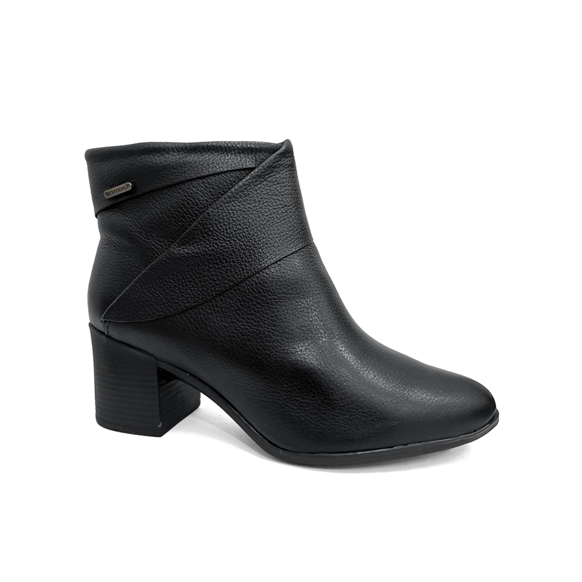 Bota Bottero Cano Curto De Couro 346918 Preto