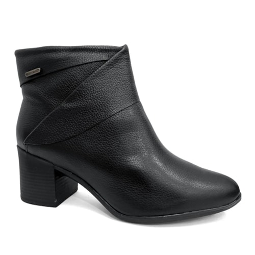 Bota Bottero Cano Curto De Couro 346918 Preto