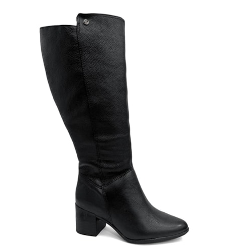Bota Bottero Cano Longo De Couro 346903 Preto