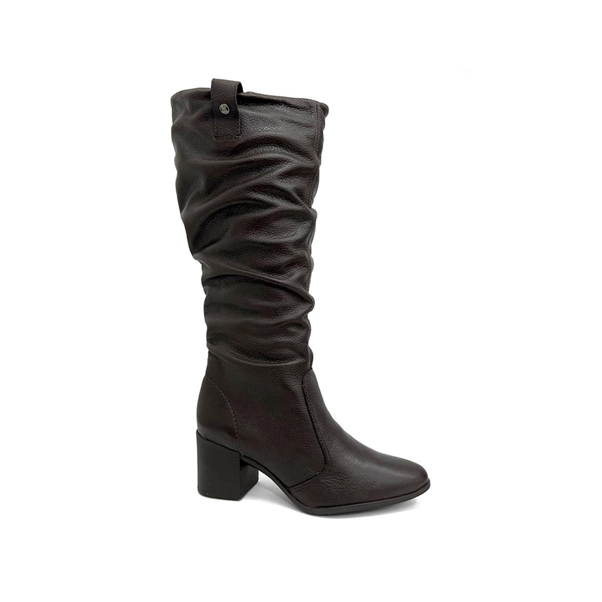 Bota Bottero Cano Longo De Couro 346920 Marrom