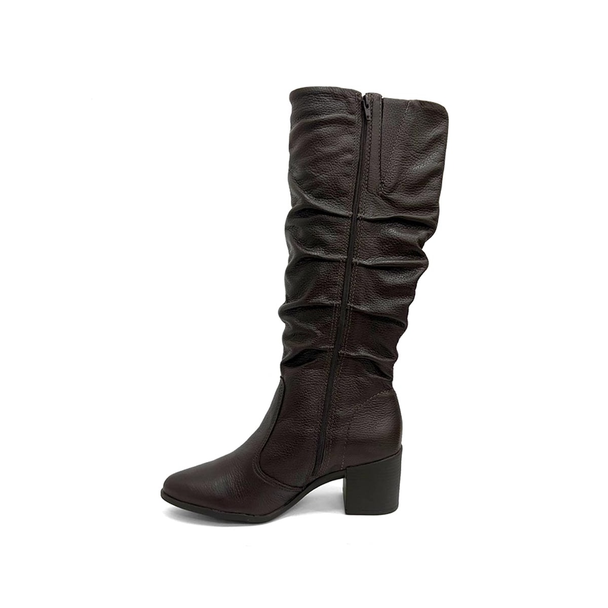 Bota Bottero Cano Longo De Couro 346920 Marrom