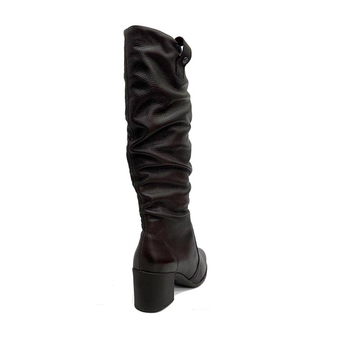 Bota Bottero Cano Longo De Couro 346920 Marrom