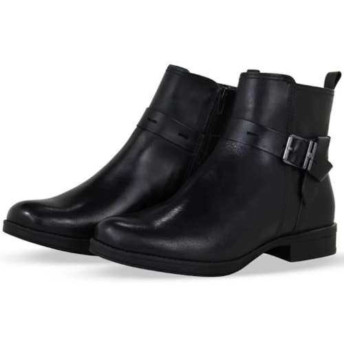 Detalhe - Bota Bottero Couro Cano Curto 361704 Preto