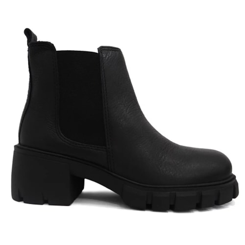 Detalhe - Bota Bottero Couro Cano Curto Chelsea 361106 Preto