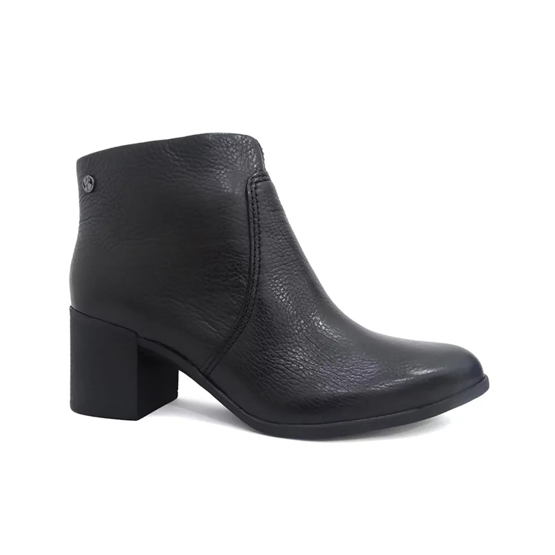 Bota Bottero De Couro Cano Curto 346901 Preto/Onix