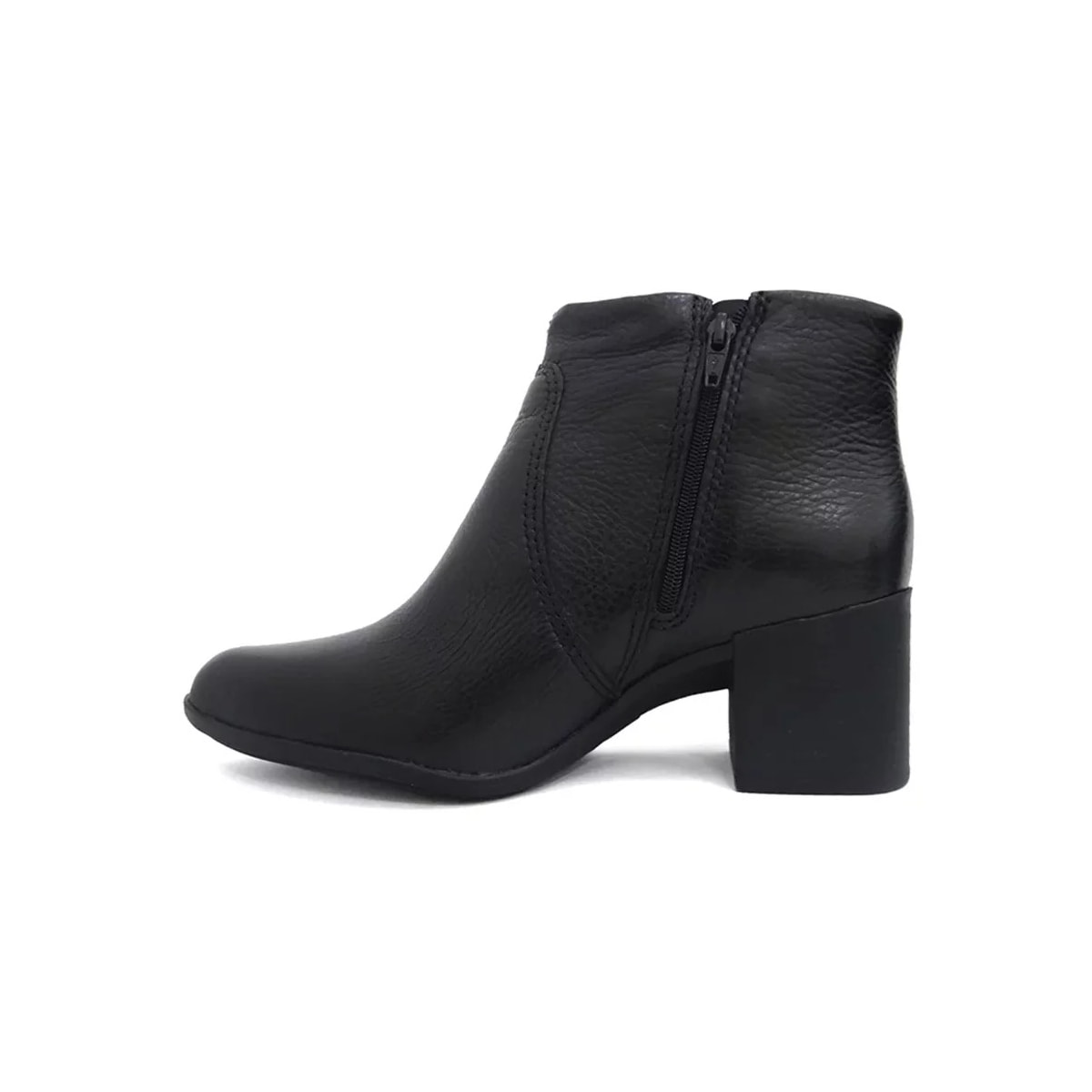Bota Bottero De Couro Cano Curto 346901 Preto/Onix Bota Bottero De Couro Cano Curto 346901 Preto/Onix