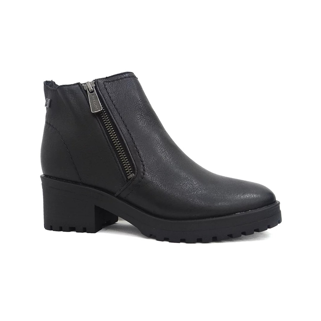 Bota Bottero De Couro Cano Curto 349102 Preto/Onix