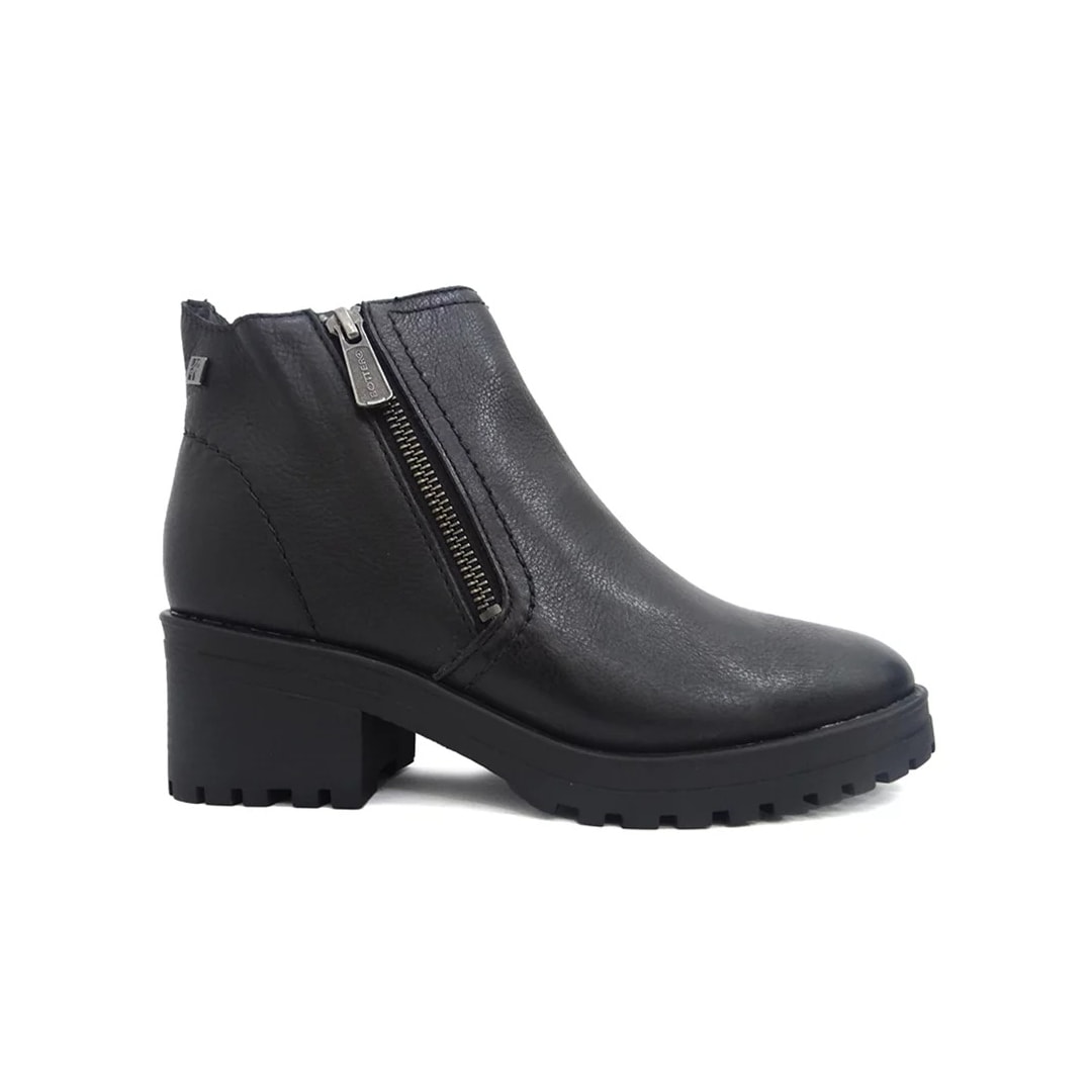 Bota Bottero De Couro Cano Curto 349102 Preto/Onix