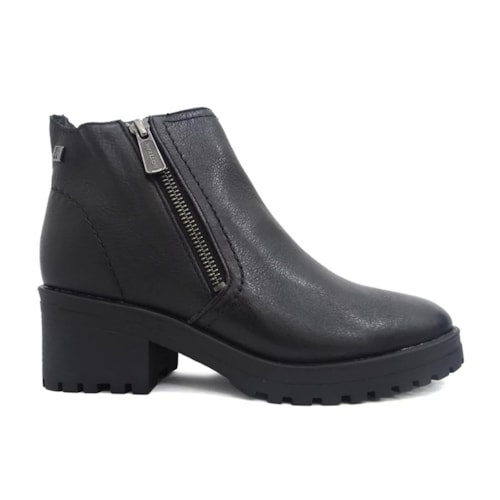 Detalhe - Bota Bottero De Couro Cano Curto 349102 Preto/Onix