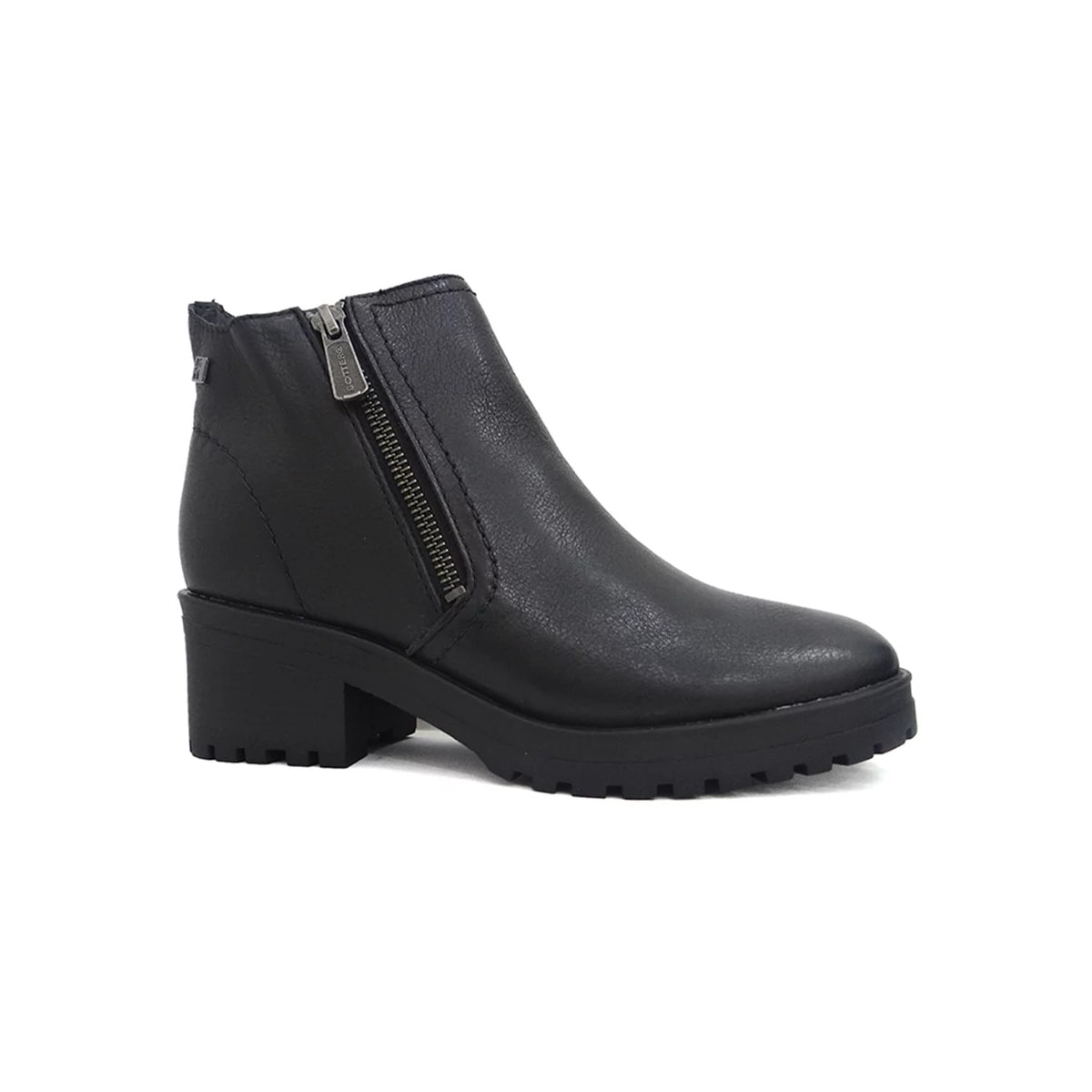 Bota Bottero De Couro Cano Curto 349102 Preto/Onix Bota Bottero De Couro Cano Curto 349102 Preto/Onix