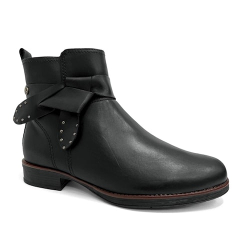 Bota Bottero Feminina Cano Curto Couro 361733 Preto